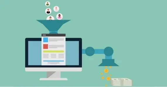Ilustración de un funnel de conversión. El Lead Magnet en el funnel de ventas.